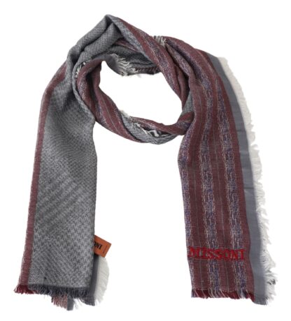 Missoni - Elegant Wool Striped Logo Scarf