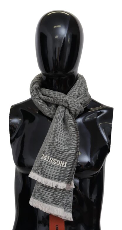 Missoni - Plush Zigzag Cashmere Scarf in Gray