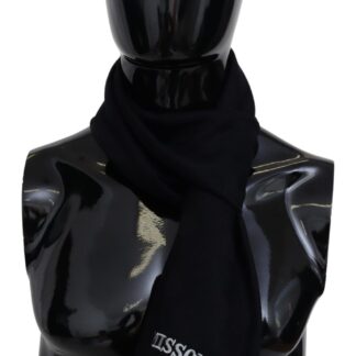 Missoni - Elegant Black Wool Scarf with Logo Embroidery