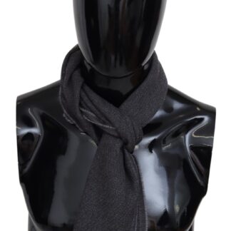 Missoni - Elegant Black Wool Scarf with Logo Embroidery