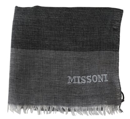 Missoni - Elegant Striped Wool Scarf with Logo Embroidery