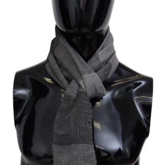 Missoni - Elegant Black Wool Scarf with Embroidered Logo