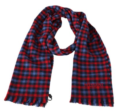 Missoni - Elegant Checkered Wool Scarf with Fringes