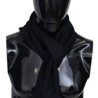 Missoni - Elegant Black Wool Mesh Fringe Scarf