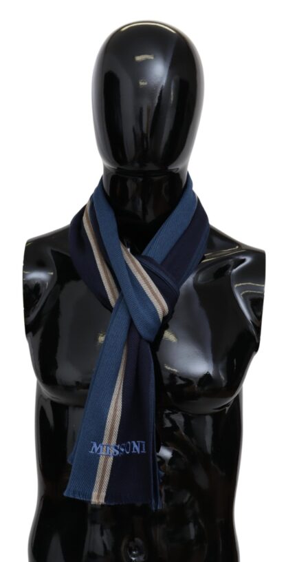 Missoni - Elegant Multicolor Wool Scarf with Striped Pattern