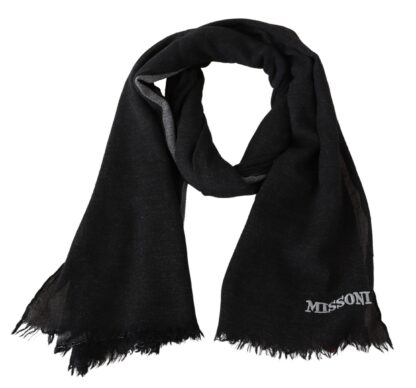 Missoni - Elegant Wool Scarf with Signature Embroidery