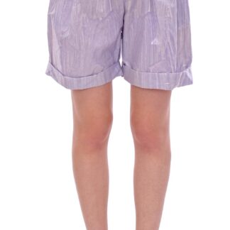 Andrea Incontri - Chic White Checkered Cotton Shorts