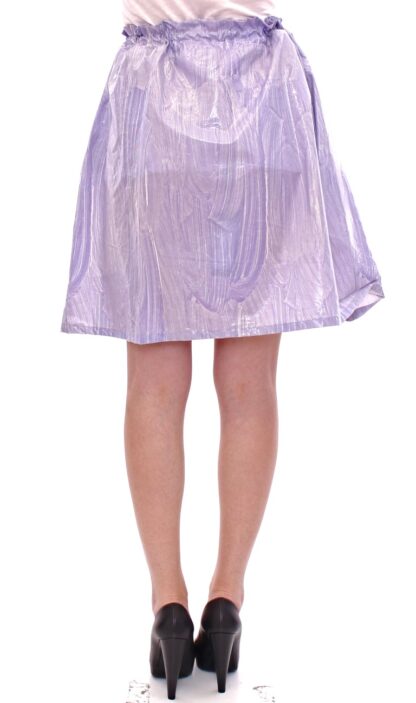 Licia Florio - Elegant Purple Adjustable Waist Skirt