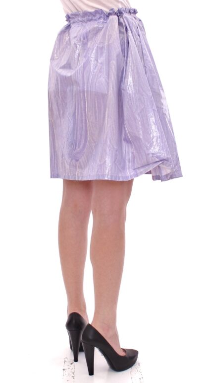 Licia Florio - Elegant Purple Adjustable Waist Skirt