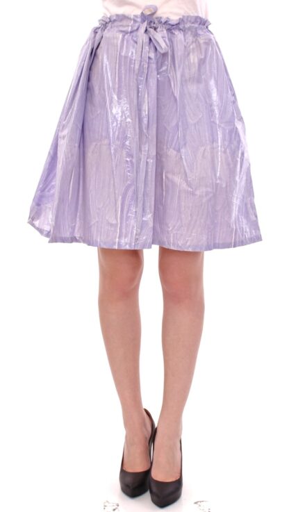 Licia Florio - Elegant Purple Adjustable Waist Skirt