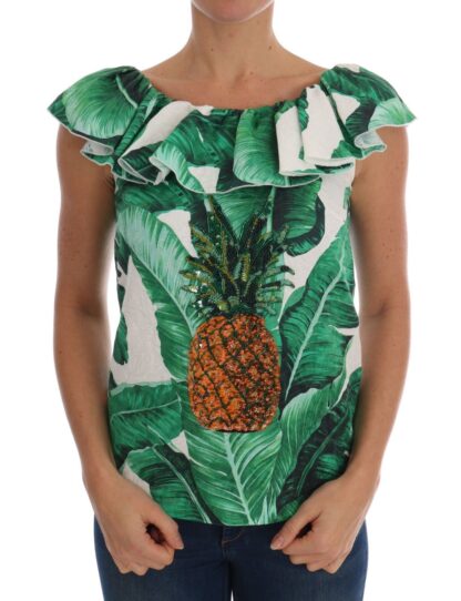 Dolce & Gabbana - Elegant Sequined Pineapple Blouse