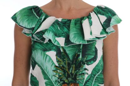 Dolce & Gabbana - Elegant Sequined Pineapple Blouse