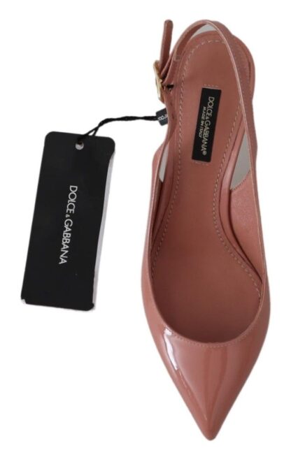 Dolce & Gabbana - Elegant Pink Patent Leather Slingback Heels