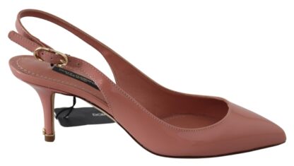 Dolce & Gabbana - Elegant Pink Patent Leather Slingback Heels