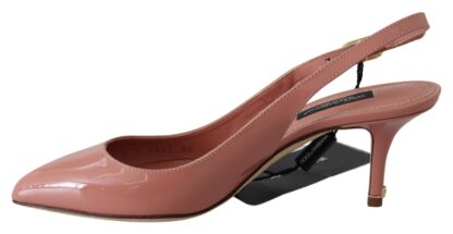 Dolce & Gabbana - Elegant Pink Patent Leather Slingback Heels