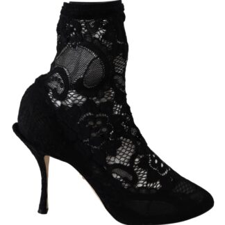 Dolce & Gabbana - Elegant Black Stretch Sock Pumps