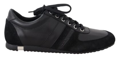 Dolce & Gabbana - Elegant Black Leather Sport Sneakers