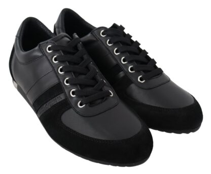 Dolce & Gabbana - Elegant Black Leather Sport Sneakers