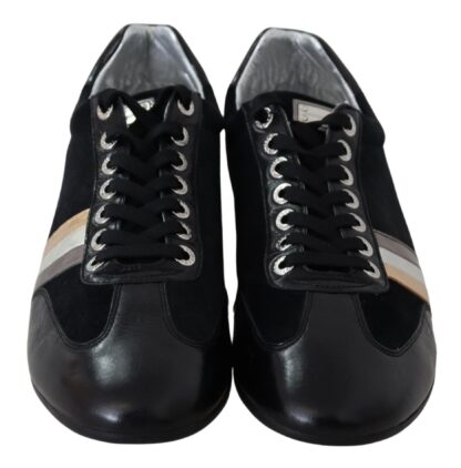 Dolce & Gabbana - Elegant Black Leather Sport Sneakers