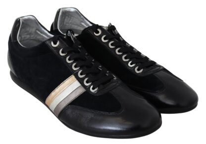 Dolce & Gabbana - Elegant Black Leather Sport Sneakers