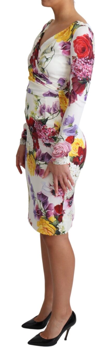 Dolce & Gabbana - Elegant Floral Sheath Silk Dress