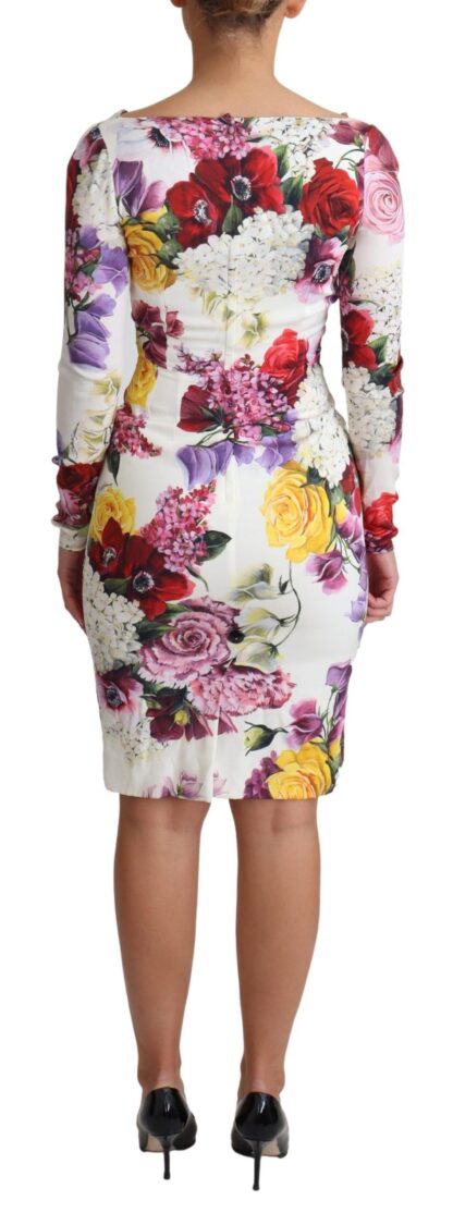 Dolce & Gabbana - Elegant Floral Sheath Silk Dress