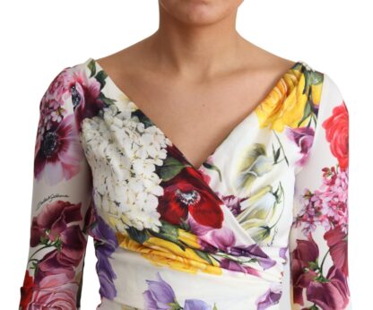 Dolce & Gabbana - Elegant Floral Sheath Silk Dress