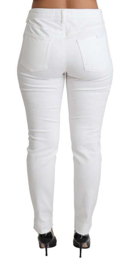 Dolce & Gabbana - Chic White Mid Waist Designer Jeans