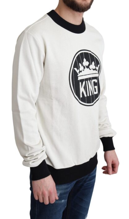 Dolce & Gabbana - Royal Crown Crewneck Sweater in White