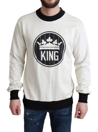 Dolce & Gabbana - Royal Crown Crewneck Sweater in White