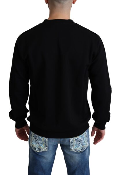 Dolce & Gabbana - Black Cotton Crown Pullover Mens Sweater