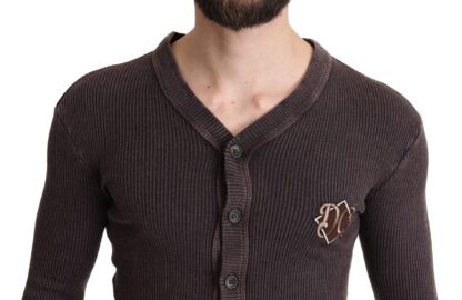 Dolce & Gabbana - Chic V-Neck Wool Blend Cardigan Sweater