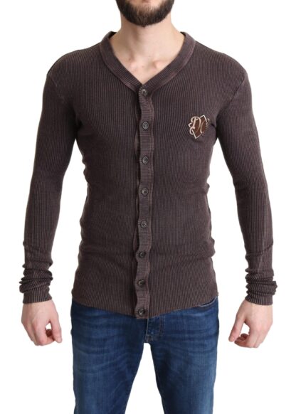 Dolce & Gabbana - Chic V-Neck Wool Blend Cardigan Sweater