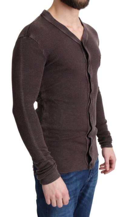 Dolce & Gabbana - Chic V-Neck Wool Blend Cardigan Sweater