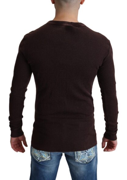 Dolce & Gabbana - Elegant Brown Wool Blend Cardigan Sweater