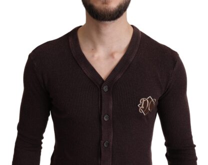 Dolce & Gabbana - Elegant Brown Wool Blend Cardigan Sweater