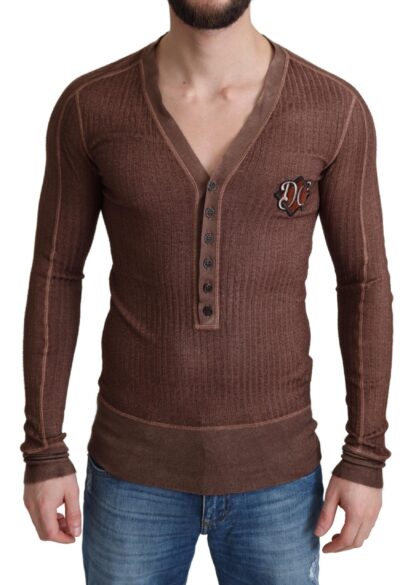 Dolce & Gabbana - Elegant V-Neck Cardigan in Subtle Pink