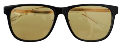 Diesel - Chic Black Acetate Sunglasses with Yellow Lenses