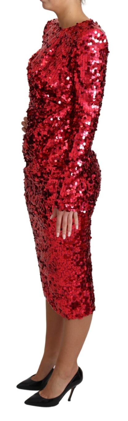 Dolce & Gabbana - Radiant Red Sequined Sheath Dress