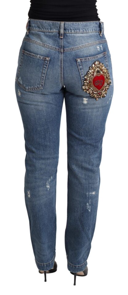 Dolce & Gabbana - Chic Heart Patch Skinny Denim Jeans