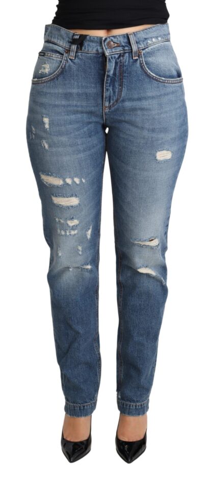 Dolce & Gabbana - Chic Heart Patch Skinny Denim Jeans