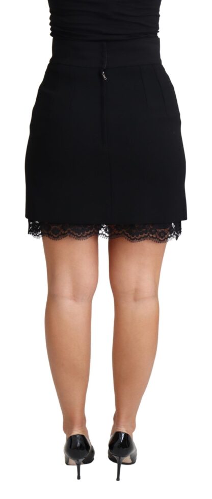 Dolce & Gabbana - Elegant High-Waist Lace Mini Skirt