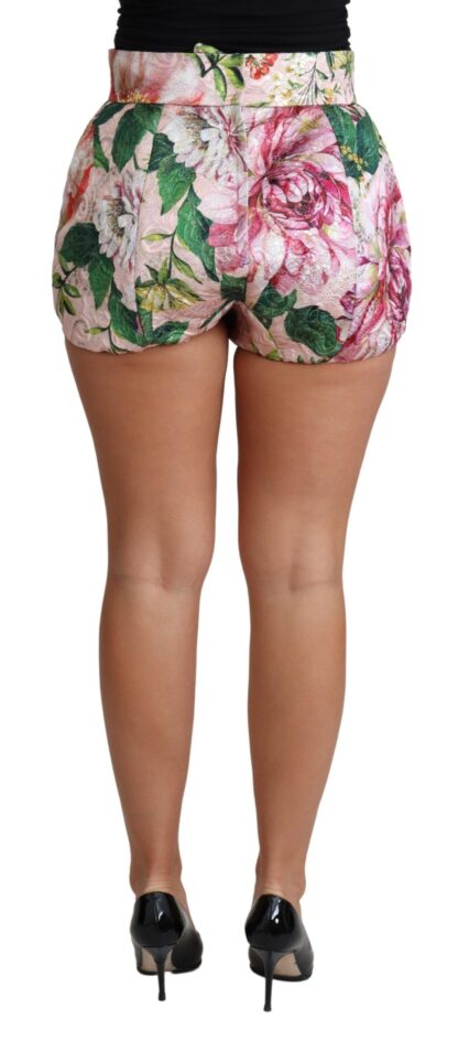 Dolce & Gabbana - Chic Pink Floral High-Waist Hot Pants