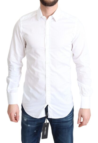 Dolce & Gabbana - Elegant White Cotton Dress Shirt Slim Fit