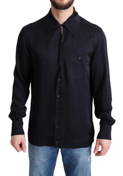 Dolce & Gabbana - Elegant Jacquard Silk Casual Shirt