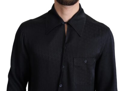 Dolce & Gabbana - Elegant Jacquard Silk Casual Shirt