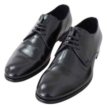 Dolce & Gabbana - Elegant Black Leather Derby Dress Shoes