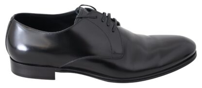 Dolce & Gabbana - Elegant Black Leather Derby Dress Shoes