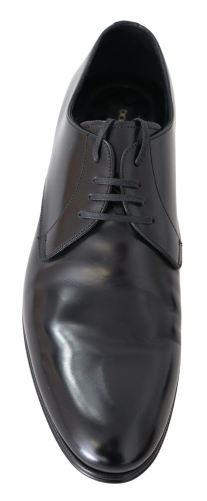 Dolce & Gabbana - Elegant Black Leather Derby Dress Shoes