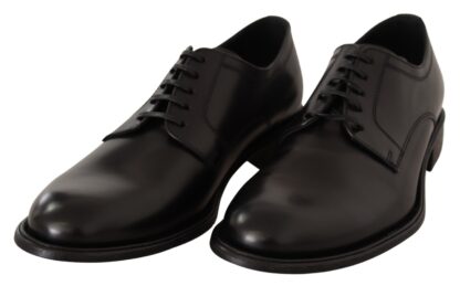 Dolce & Gabbana - Elegant Black Leather Formal Derby Shoes